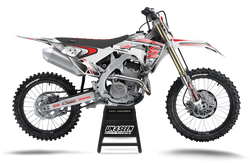 Honda Techstar Nomur Red White Graphic Kit - CRF CR XR Models | All Years