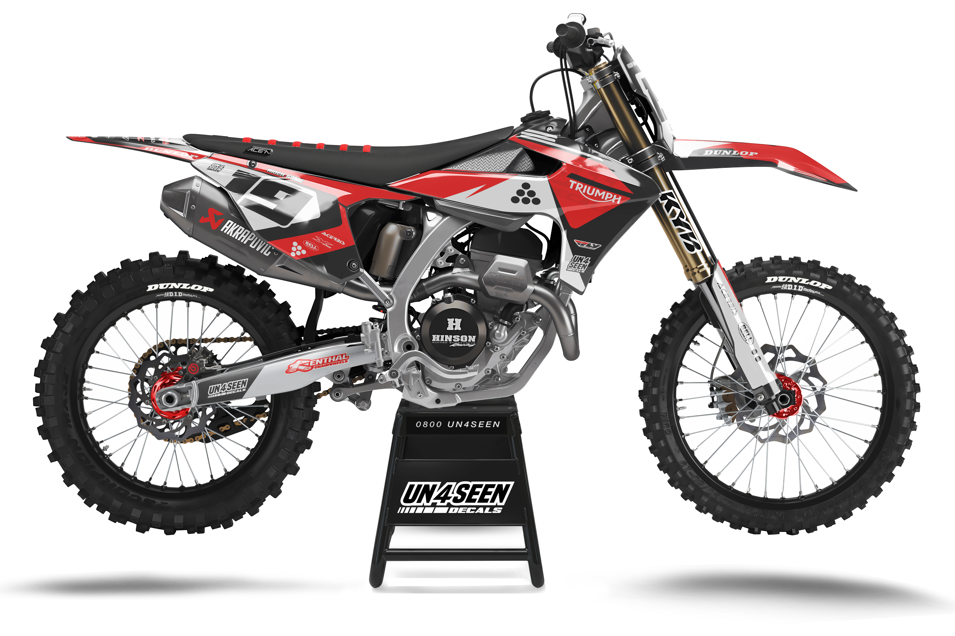 Triumph Racing Graphics Kit - Tri Red New Zealand