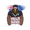Helmet Name stickers (2pck) Kiwi