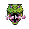Helmet Name stickers (2pck) Crocodile