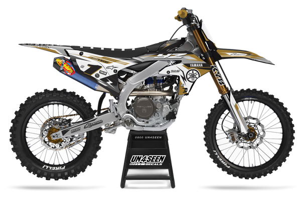 Yamaha Arthur Gold Graphic Kit - YZ YZF WR TTR PW Models | All Years