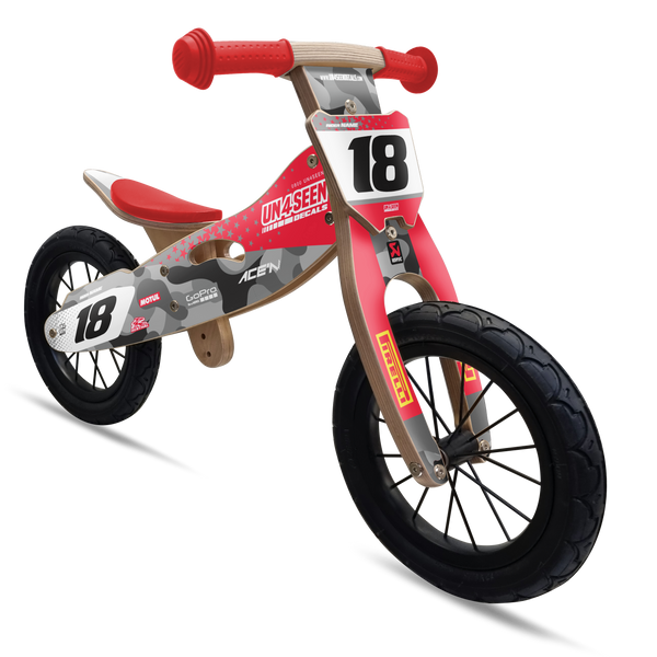 Un4seen Balance Bike - Camo D Red