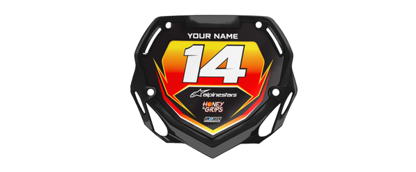 Box BMX Number Plate Graphics - Fade Red
