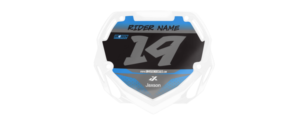 Box BMX Number Plate Graphics - Fast Blue
