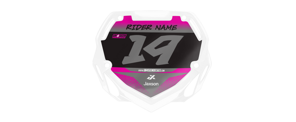 Box BMX Number Plate Graphics - Fast Pink
