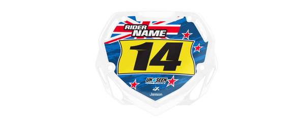 Box BMX Number Plate Graphics - Flags Yellow