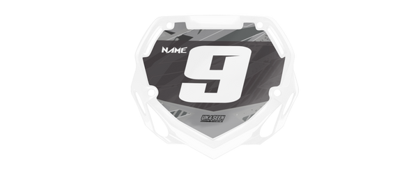 Box BMX Number Plate Graphics - Geo Grey