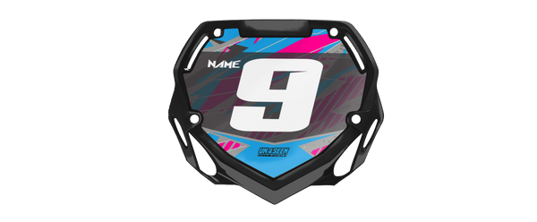 Box BMX Number Plate Graphics - Geo Pink