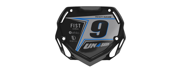 Box BMX Number Plate Graphics - Point Blue