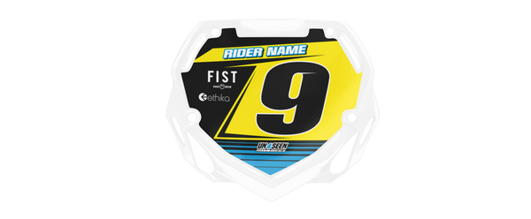 Box BMX Number Plate Graphics - Slam Yellow