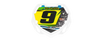 Box BMX Number Plate Graphics - Stars Yellow