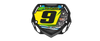 Box BMX Number Plate Graphics - Stars Yellow