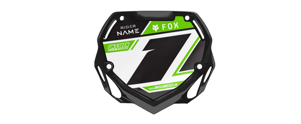 Box BMX Number Plate Graphics - Zee Green
