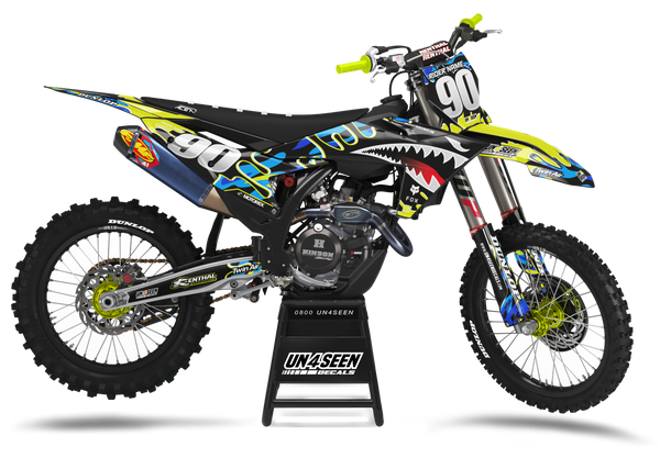 KTM Camo Shark Paint Yellow Graphic Kit - SX SXF XC XCF EXC EXCF Models | All Years