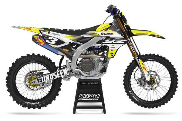 Yamaha Chase Yellow Graphic Kit - YZ YZF WR TTR PW Models | All Years