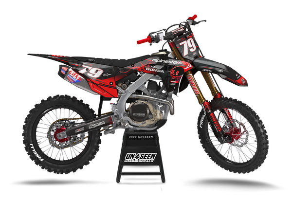 Honda Vascular Shadows Red Graphic Kit - CRF CR XR Models | All Years