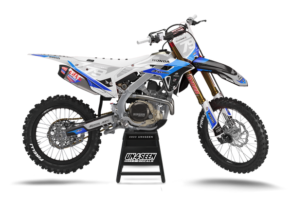 Honda Wild Blocks Blue Graphic Kit - CRF CR XR Models | All Years