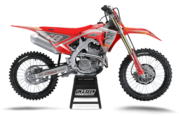 Honda Racer Portyl Red Graphic Kit - CRF CR XR Models | All Years