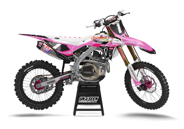 Honda Ruby Quick Quack Pinkfire Graphic Kit - CRF CR XR Models | All Years