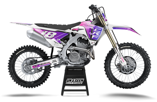 Honda Supertech Vista Purple White Graphic Kit - CRF CR XR Models | All Years