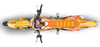Honda Graphics Kit - Techstar Nomur Orange Pink