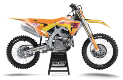 Honda Techstar Nomur Orange Pink Graphic Kit - CRF CR XR Models | All Years