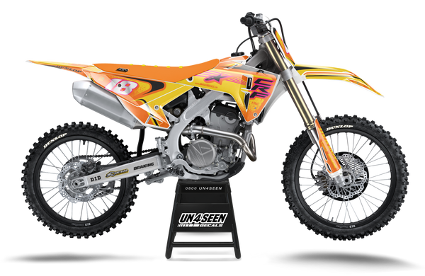Honda Techstar Nomur Orange Pink Graphic Kit - CRF CR XR Models | All Years