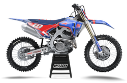 Honda Fluid Grid Blue Graphic Kit - CRF CR XR Models | All Years