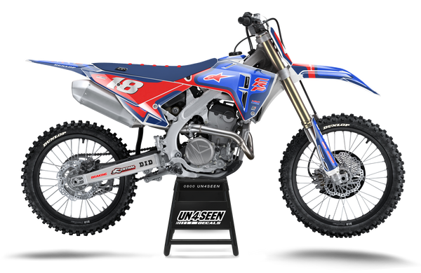 Honda Fluid Grid Blue Graphic Kit - CRF CR XR Models | All Years