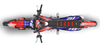 Honda Graphics Kit - Fluid Grid Red Blue