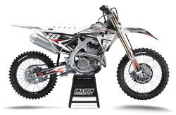 Honda Fluid White Red Graphic Kit - CRF CR XR Models | All Years