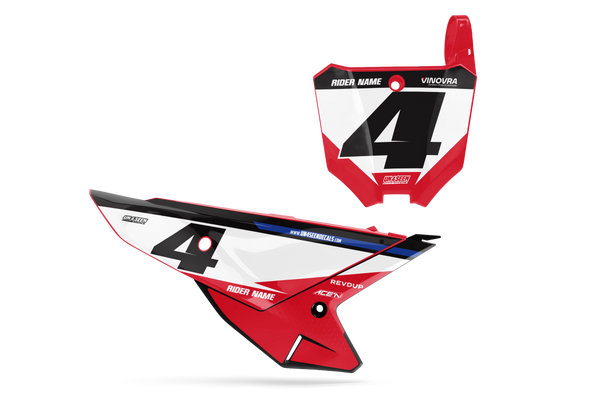 Honda Qute Number Plate Background Decals - CRF CR XR Models | All Years