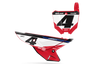 Honda Number Background Decals - Qute