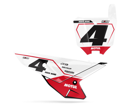 Honda Number Background Decals - Cali