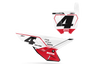 Honda Number Background Decals - Cali