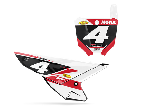 Honda Number Background Decals - Flp
