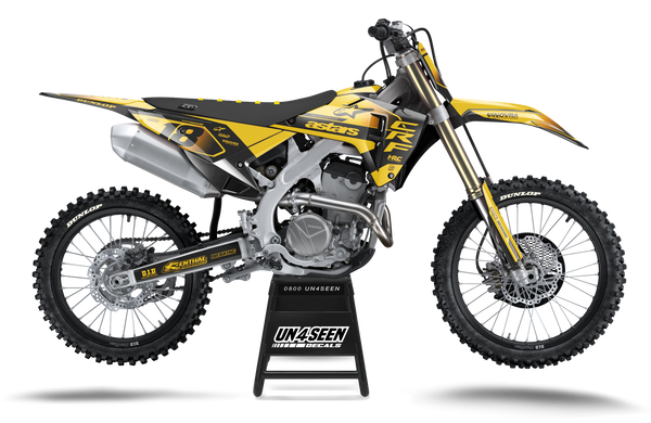 Honda Racer Riway Yellow Graphic Kit - CRF CR XR Models | All Years