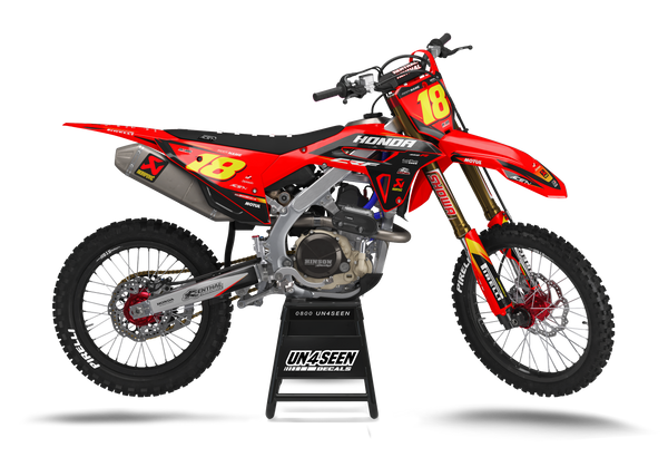Honda Kirk Red Graphic Kit - CRF CR XR Models | All Years