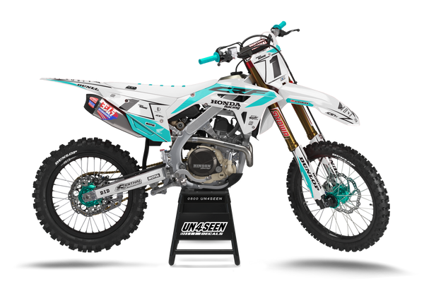 Honda Stock Twist Aqua Graphic Kit - CRF CR XR Models | All Years