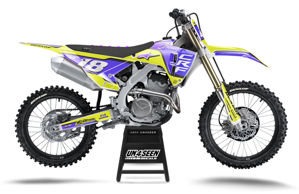 Honda Supertech Vista Yellow Purp Graphic Kit - CRF CR XR Models | All Years