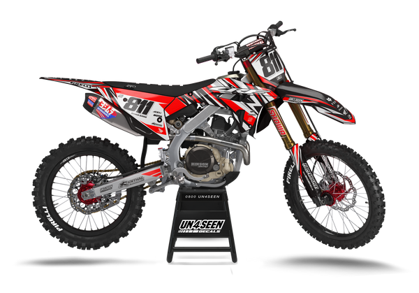 Honda Warrior Red Graphic Kit - CRF CR XR Models | All Years