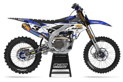 Yamaha Crooked Blue Graphic Kit - YZ YZF WR TTR PW Models | All Years
