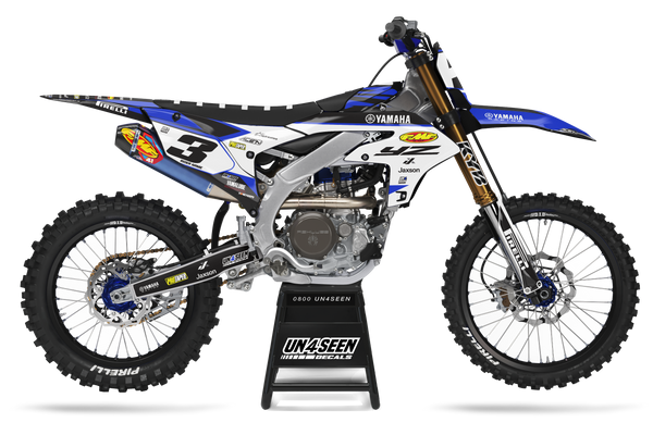 Yamaha Crooked Blue Graphic Kit - YZ YZF WR TTR PW Models | All Years