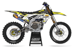 Yamaha Crooked Yellow Graphic Kit - YZ YZF WR TTR PW Models | All Years