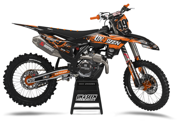 KTM Disq Orange Graphic Kit - SX SXF XC XCF EXC EXCF Models | All Years