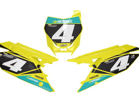 Suzuki Number Background Decals - Flp