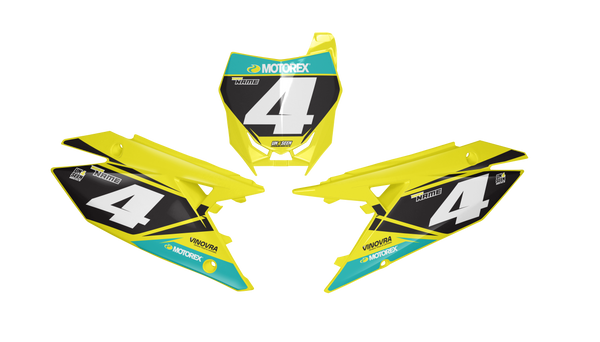 Suzuki Flp Number Plate Background Decals -RMZ RM RMX DR DRZ JR Models | All Years