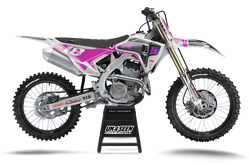 Honda Fluid Grid Pink Graphic Kit - CRF CR XR Models | All Years