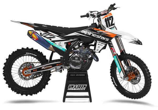 KTM Fullsuss Orange Graphic Kit - SX SXF XC XCF EXC EXCF Models | All Years
