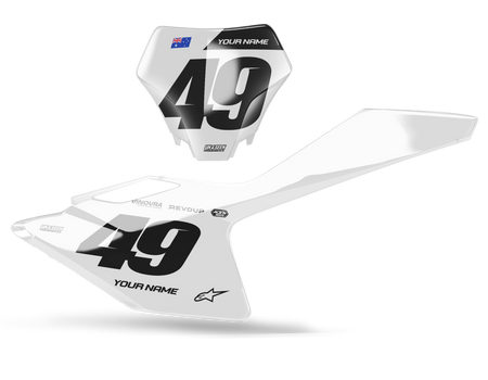 GASGAS Number Background Decals - Mono